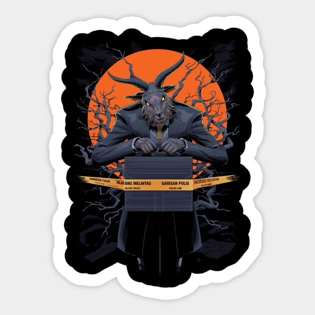 Paranormals: Baphomet Sticker by Deluzzion